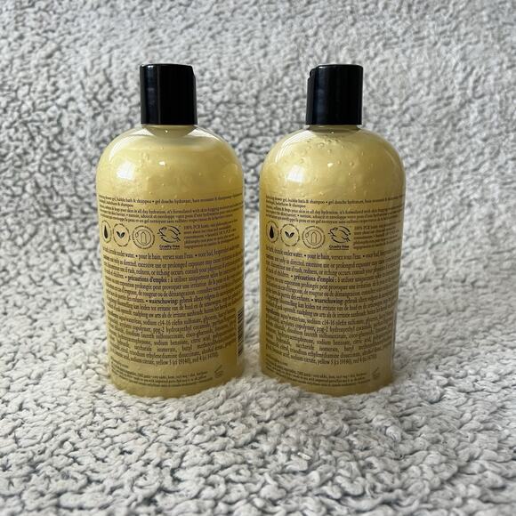 2 Philosophy LEMON CUSTARD Hydrating Shower Gel Lot 16 fl oz each Bath Set NEW - Picture 9 of 9